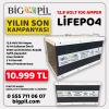 BigPil 12.8 Volt 100 Amper LiFePO4 Batarya Metal Premium Kasa