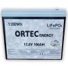 Ortec 12.8 Volt 100 Amper LiFePO4 Batarya